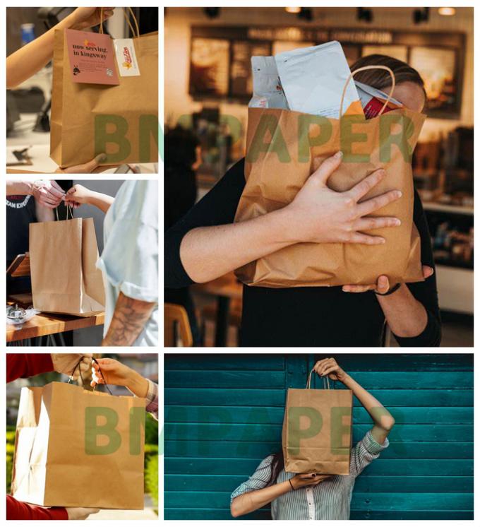 Virgin Pulp 90gsm Brown Крафт Paper For Tote Bag Tear Resistant 70 x 100cm