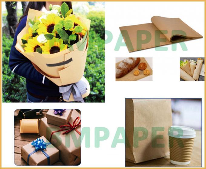  70gsm 80gsm Durable Brown Крафт Paper For Shopping Bags Good Strength 800mm