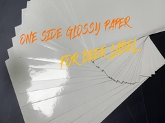 80гм белая пивная бутылка бумаги для винной этикетки с водонепроницаемой печатью