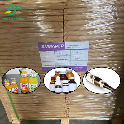 Белая бумага для пива или бутылки 65 грамм Этикет 49 X 68 см 40 X 68 см Высокая влажность